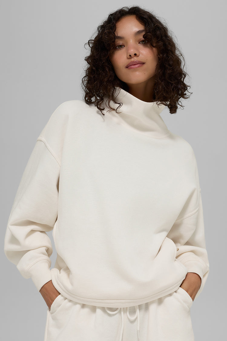 Hazy Mock Neck Pullover